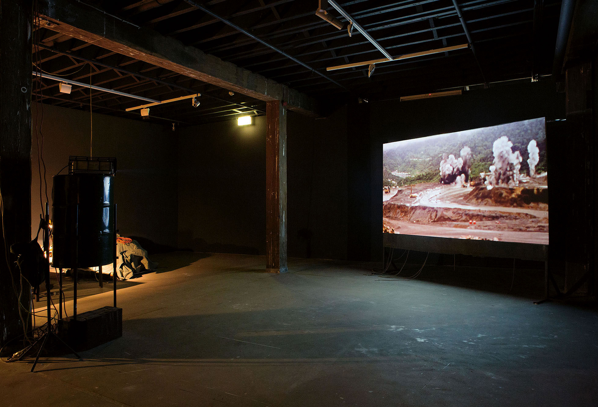 Nicholas Mangan, *Progress in Action*, 2013. Installation view, *Other Currents*, Artspace, Sydney, 2015. Photographer: Jessica Maurer.