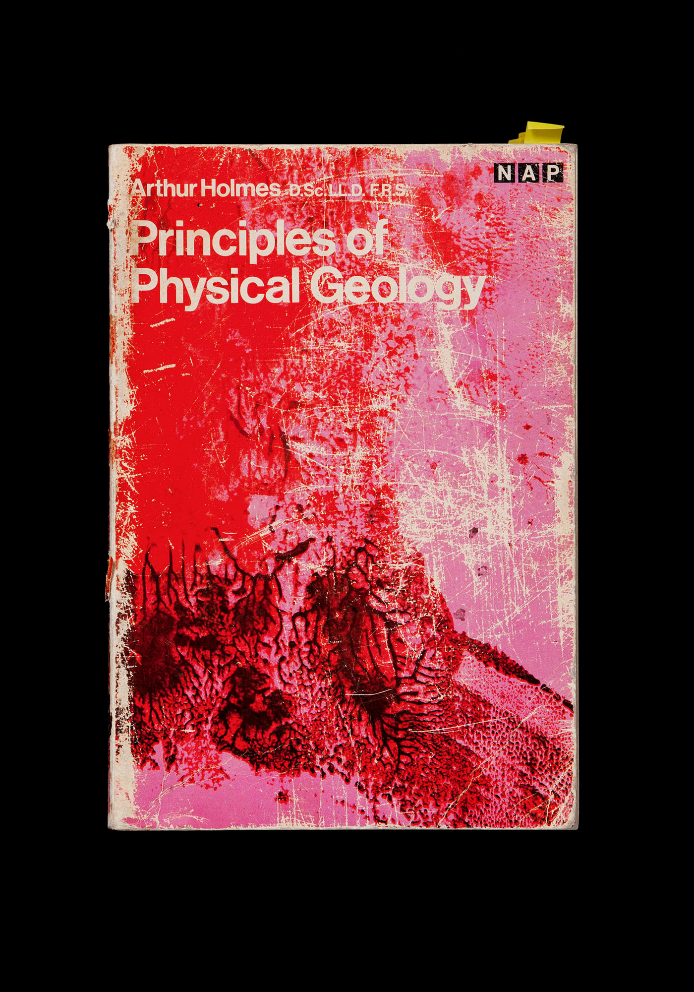 Front cover of Arthur Holmes, D.Sc.LL.D F.R.S, *Principles of Physical Geology*, second edition (Australia: Thomas Nelson and Sons, 1965). Gift to the artist from his grandfather. Photographer: Andrew Curtis.